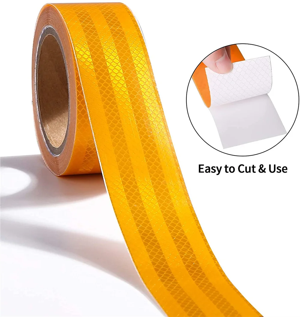 DIY 5cm*100cm PET Reflective Tape Waterproof Strong Adhesive Safety Warning Reflectors Conspicuity Stickers For Trailer Bike Car
