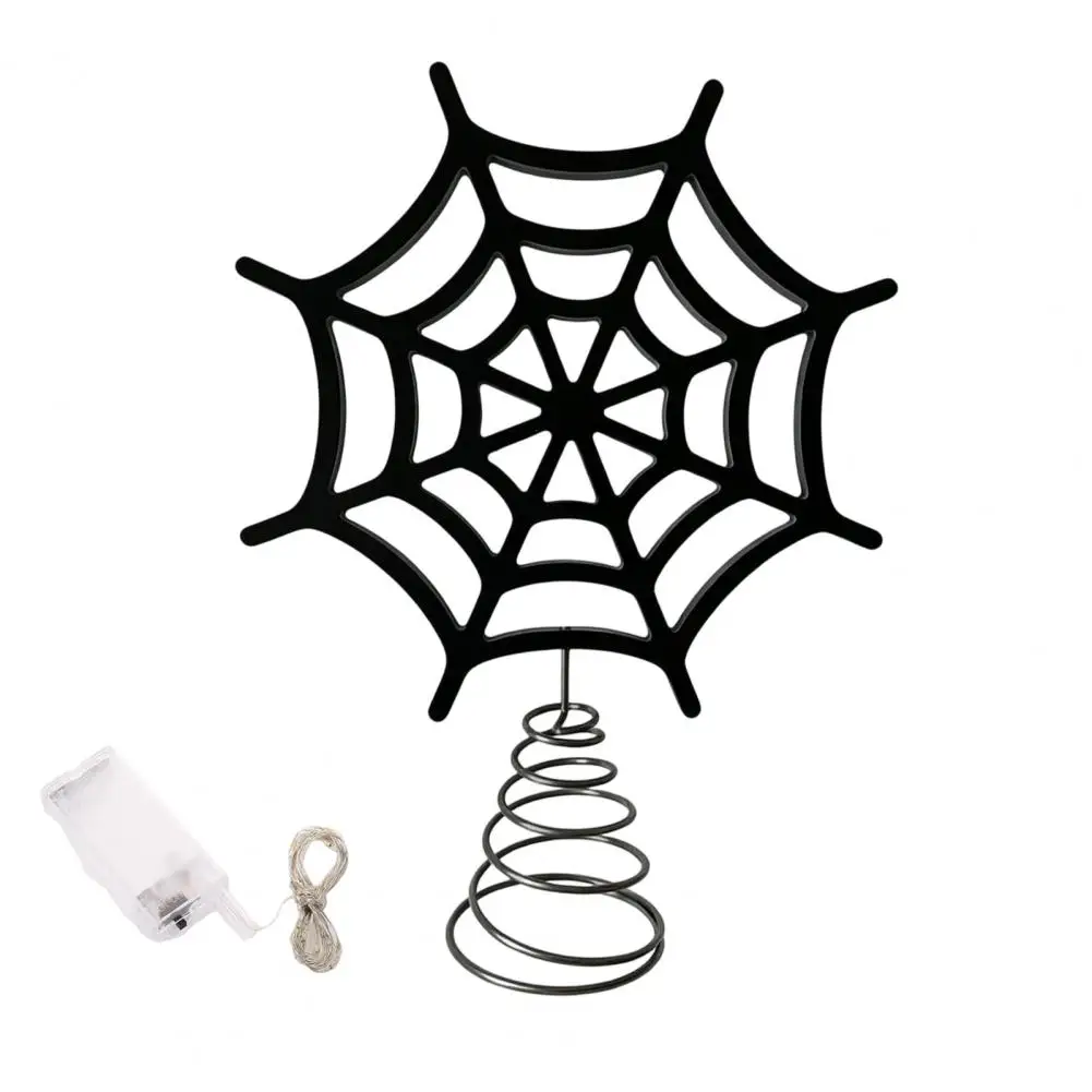 Decorative Metal Figurines Halloween Party Supplies Halloween Spider Web Tree Topper Metal Festive Yard Ornament Spooky Party