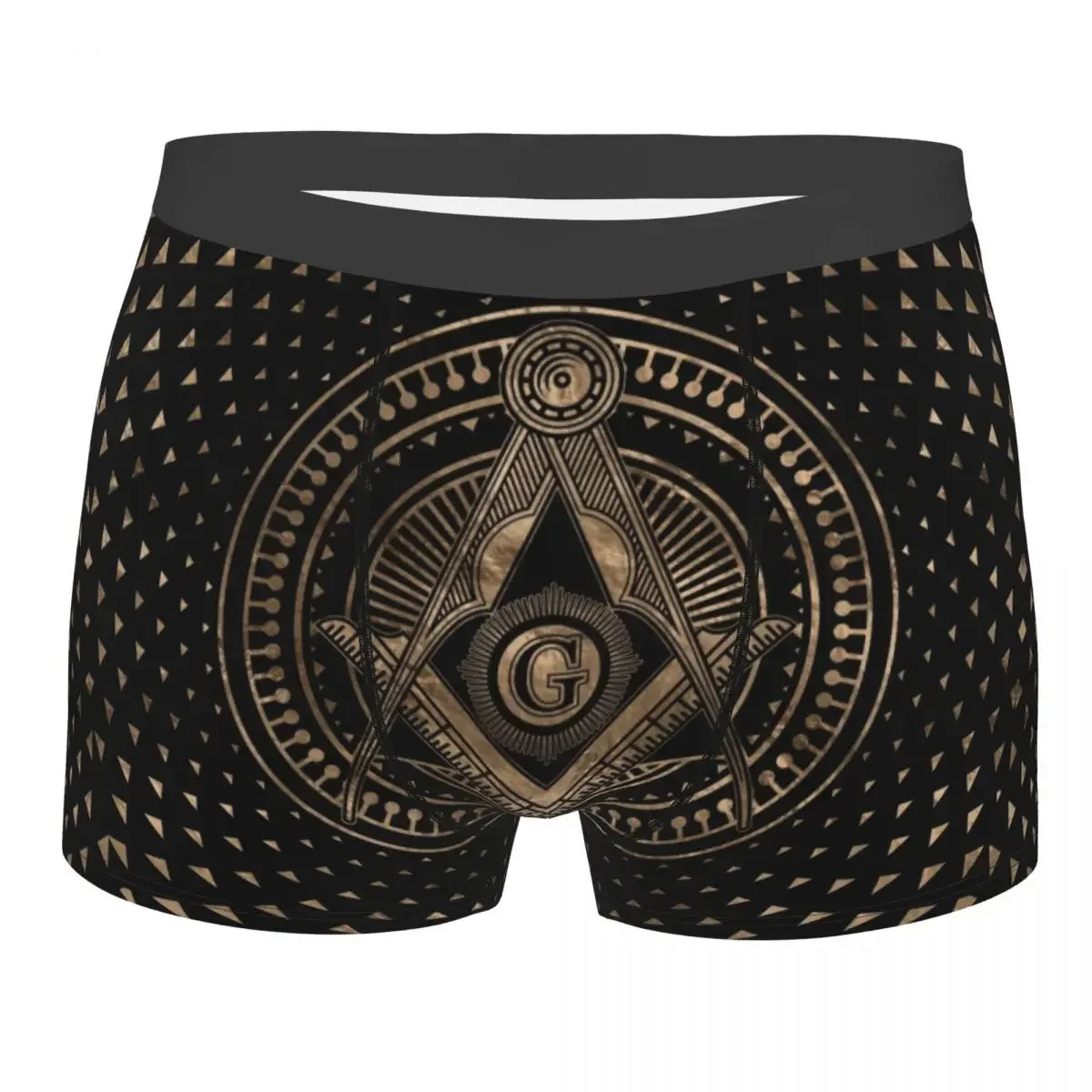 Masonic Freemasonry Underwear Men Printed Custom Freemason Mason Boxer Briefs Shorts Panties Breathable Underpants