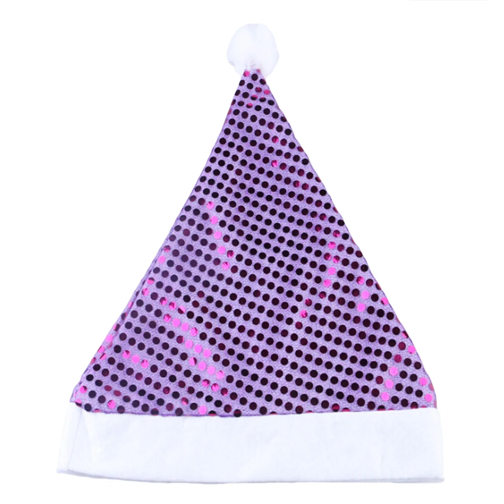 

Glitter Christmas Hat Size Non-Woven Fabric Santa Claus Headwear Holiday Party Decoration Santa Hat