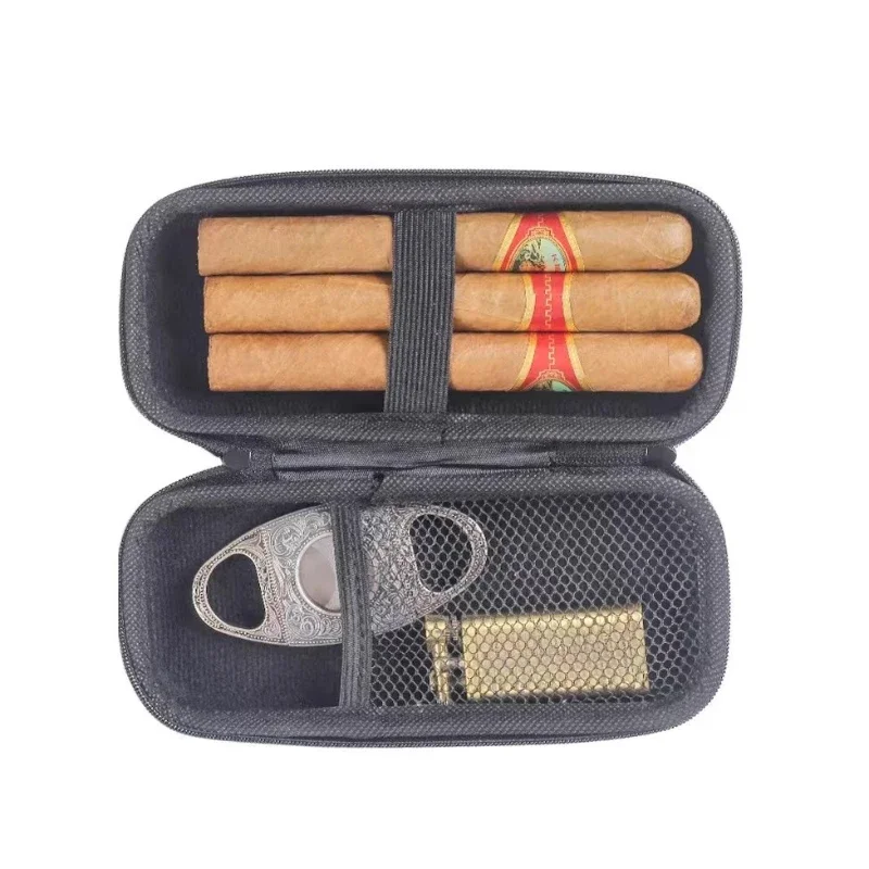 EVA portable Cigar Bag cigar Box flip up Personalized Fashionable vintage storage Case A gift for Men Smoking Cigar Accessories