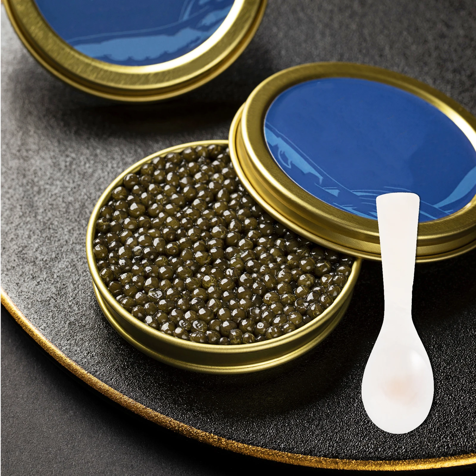 

3pcs Caviar Spoons 7cm White Shell Dessert Spoon Handmade Kitchen Gadgets Food Grade Tableware