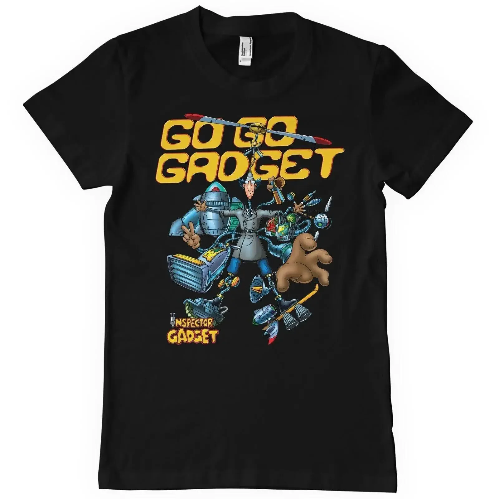 Officially Licensed Inspector Gadget Mens T Shirt vintage Washed Soft Stylish Casual Slightly streetwear fashion Stretched