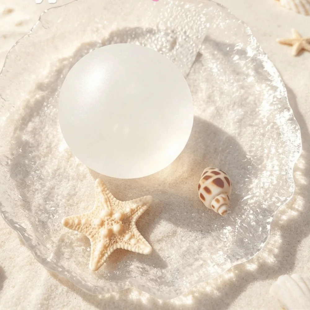Blue Coconut Oil Squishy Ball Transparent Slow Rising Ball Quick-rebound Squeeze Clear Jelly Soft Crispy Handmade Ball