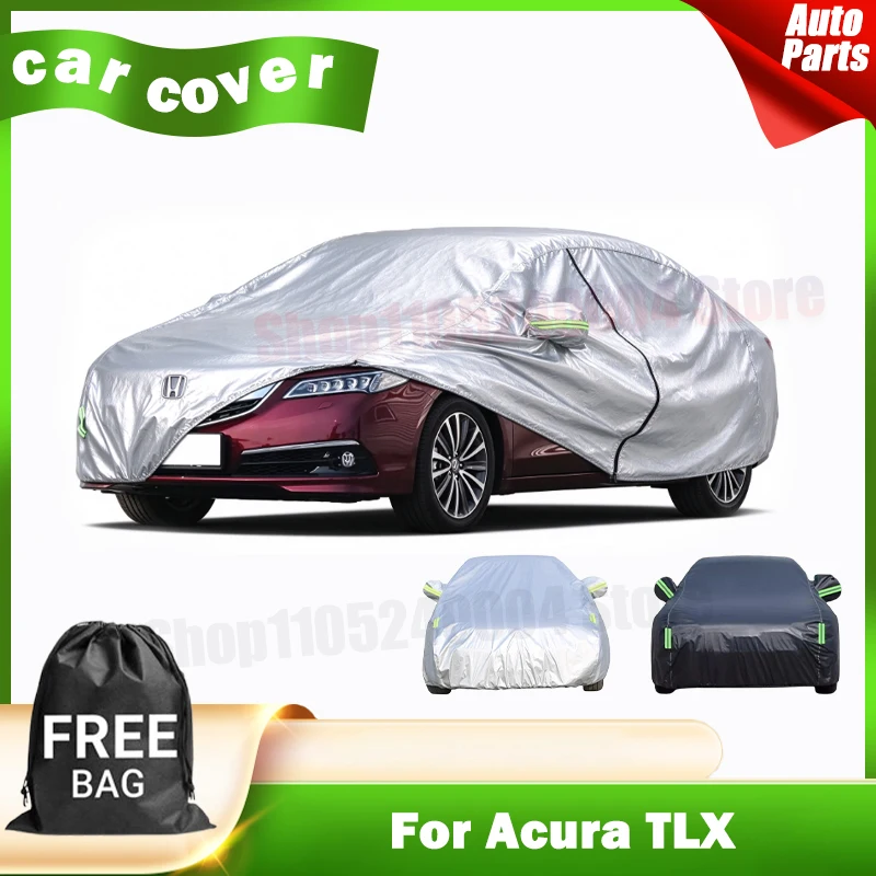 For Acura TLX All Weather Auto Protector Zipper Door Waterproof Car Cover Windproof Dustproof UV Protection