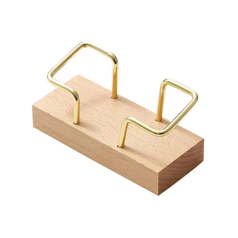 Business Card Holder Organizer Office Desk Display Stand Memo Counter Accessories Tabletop Shelf Home Wooden Card Holder Storage