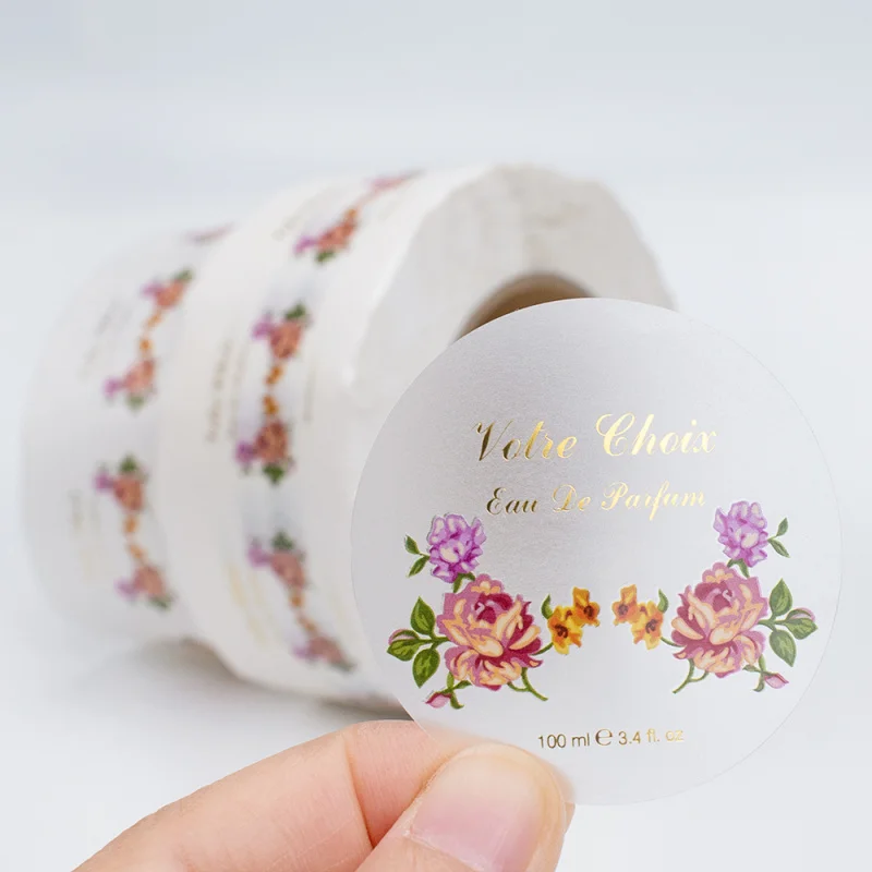 

20 0 pieces.Custom.Round Transparent Waterproof Label Stickers Printing Custom Vinyl Plastic Stickers Perfume Bottle