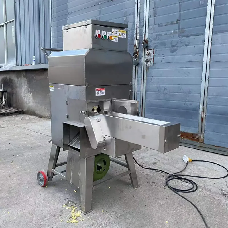 新鮮なスイートコーンの穂軸除去機、皮むき機、脱穀機