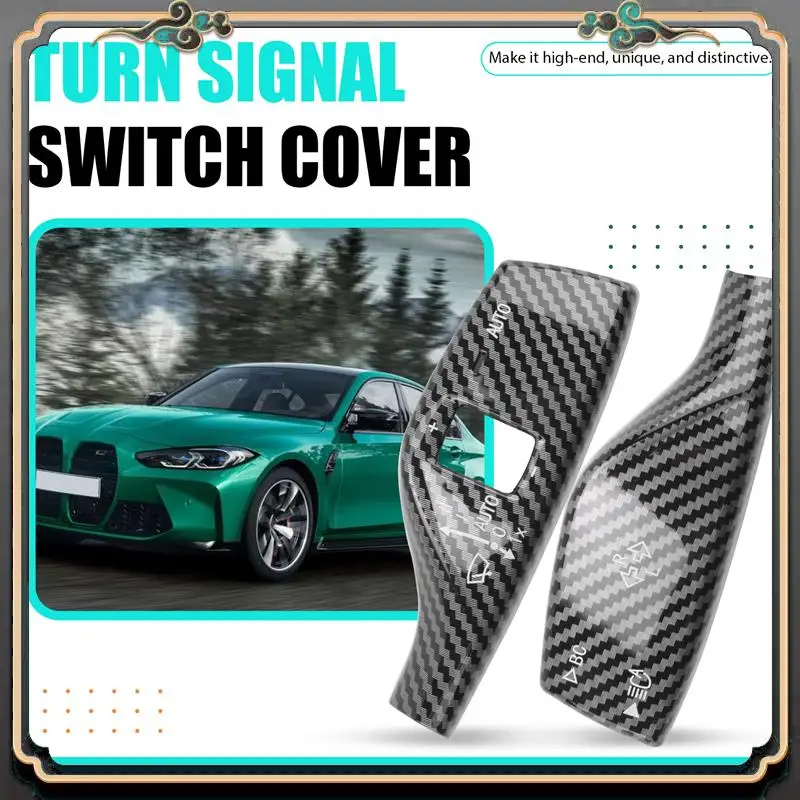 

M45K-Car Wiper Switch Cover For -BMW 3 5 7 Series G20 G30 G11 G12 Sedan Turn Signal Wiper Lever Cover Decor Sticker Trim