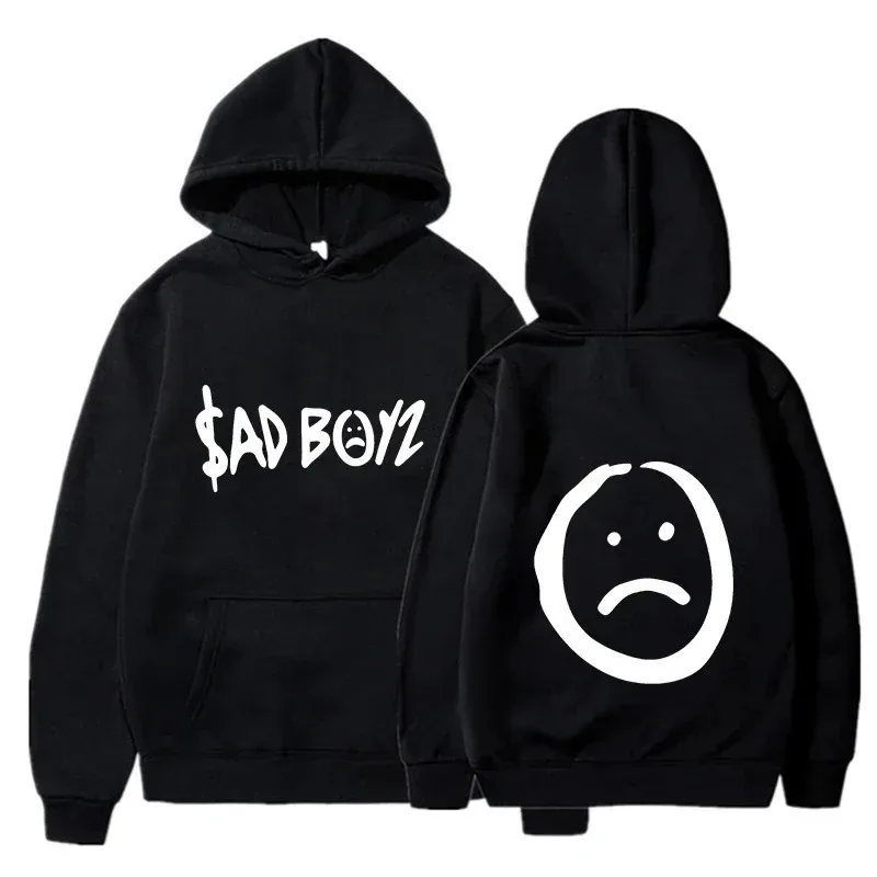 سترة بقلنسوة للرجال من Junior H Sad Boyz World Tour Merch، سترة هيب هوب عصرية كاجوال بقلنسوة #1