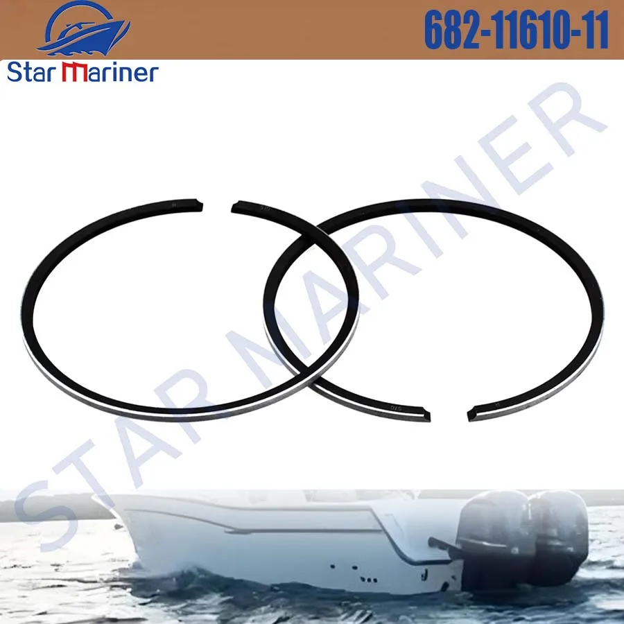 

Boat Engine Piston Ring Set 682-11610-11 (+0.25MM) For Yamaha Parsun Powetec Outboard 9.9HP 15HP 2T 682-11610 682-11610-01-00