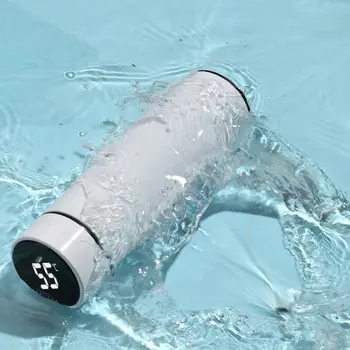 Termoska 500ml s digitálním displejem teploty a LED displejem, vakuově izolovaná inteligentní kávová láhev z nerezové oceli 304. 8 nejlepší prodej chytrý LED displej teploty šálku - №5