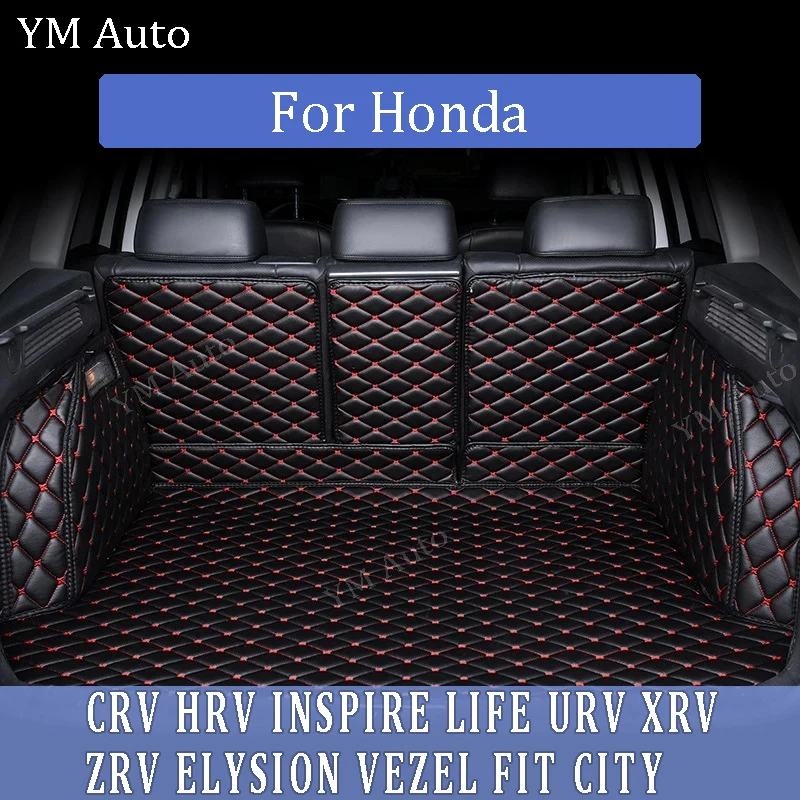 High Side Car Trunk Mat For Honda CRV HRV INSPIRE LIFE URV XRV ZRV ELYSION VEZEL FIT CITY GREIZ CROSSTOUR Cargo Boot Cover Liner