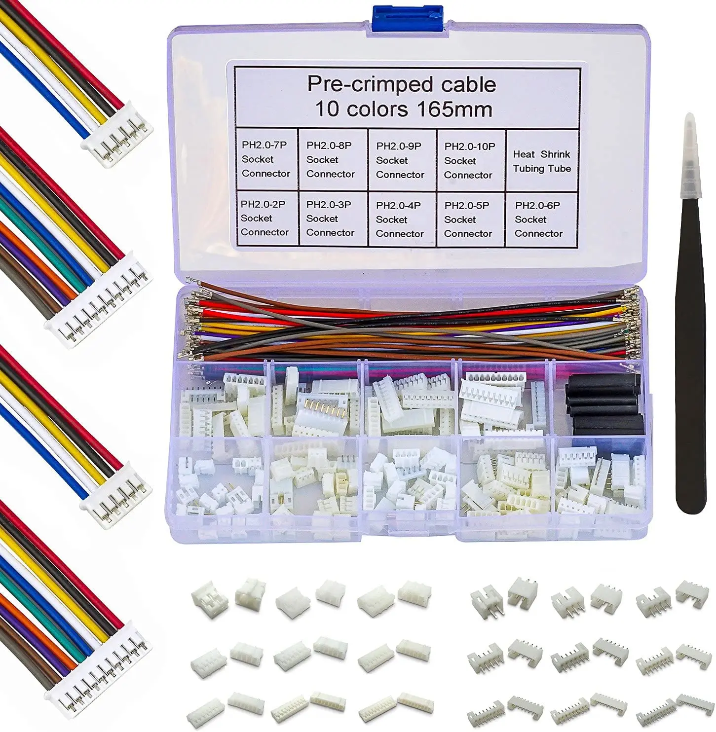 Imagem -04 - Jogo do Conector do Passo de Jst com Cabos Pre-crimped Awg 1.0 mm 1.25 mm 1.5 mm 2.0 mm 2.5 mm Jst sh gh zh ph xh Alojamento 26pin