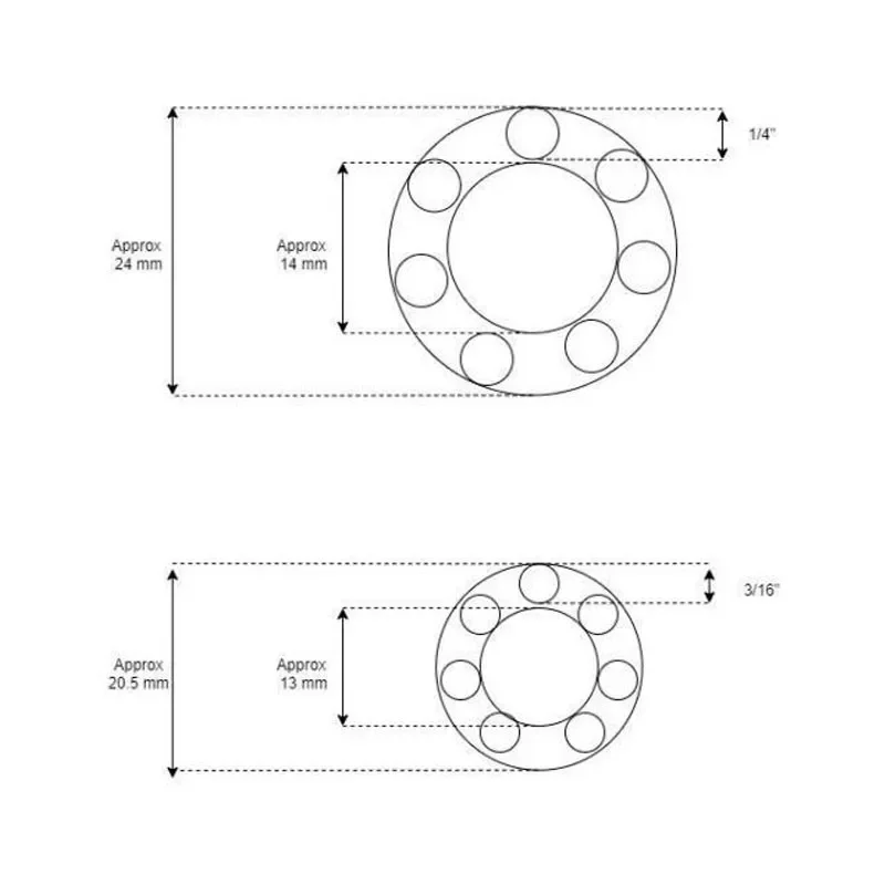 4pcs Bicycle Ball Bearing Retainer 3/16 Inch 1/4 Inch Front/Rear Bike Wheel Hub Bearings Cycling Headset Bearing Parts