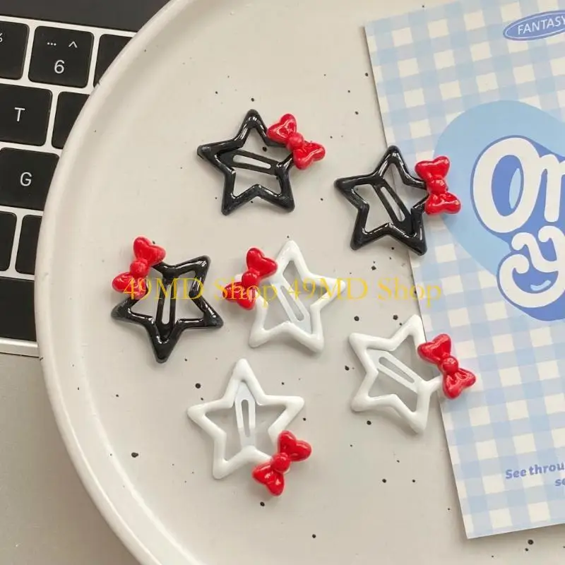 49md HAXCLIP CAVIDO VENÇÃO Y2K PENTAGRAMAS CLIP CABELO MENINAS ACESSÓRIOS FERRAMENTAS TOLOS CABELO