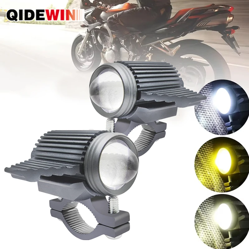 Universal Motorcycle Headlight Led Fog Lights Additional Spotlights 12-80V Motorcycle Auxiliary Headlights Moto Accessories