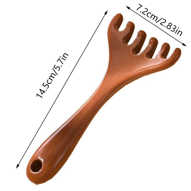 Masaż Meridian Grzebień Sześciu Żywica Głowa Twarz Skóra głowy Pielęgnacja włosów Grzebień Gua Sha Grzebień na ramię Grzebień na szyję Terapia akupunkturą