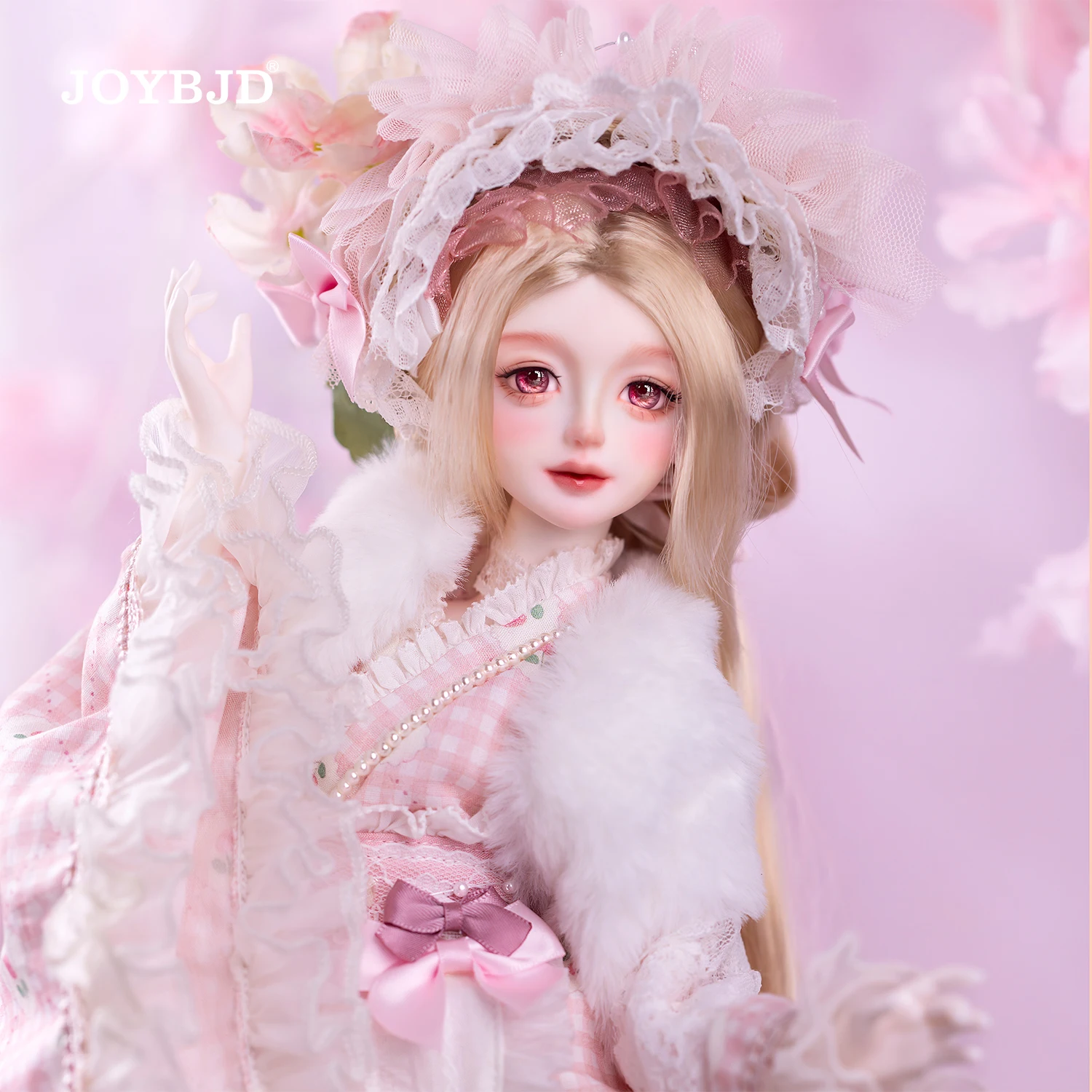 

JOYBJD Bjd Doll 1/4 Xuetu Full Set A Japanese Kimono with Cherry Blossom Female Articulated Collectible Figure