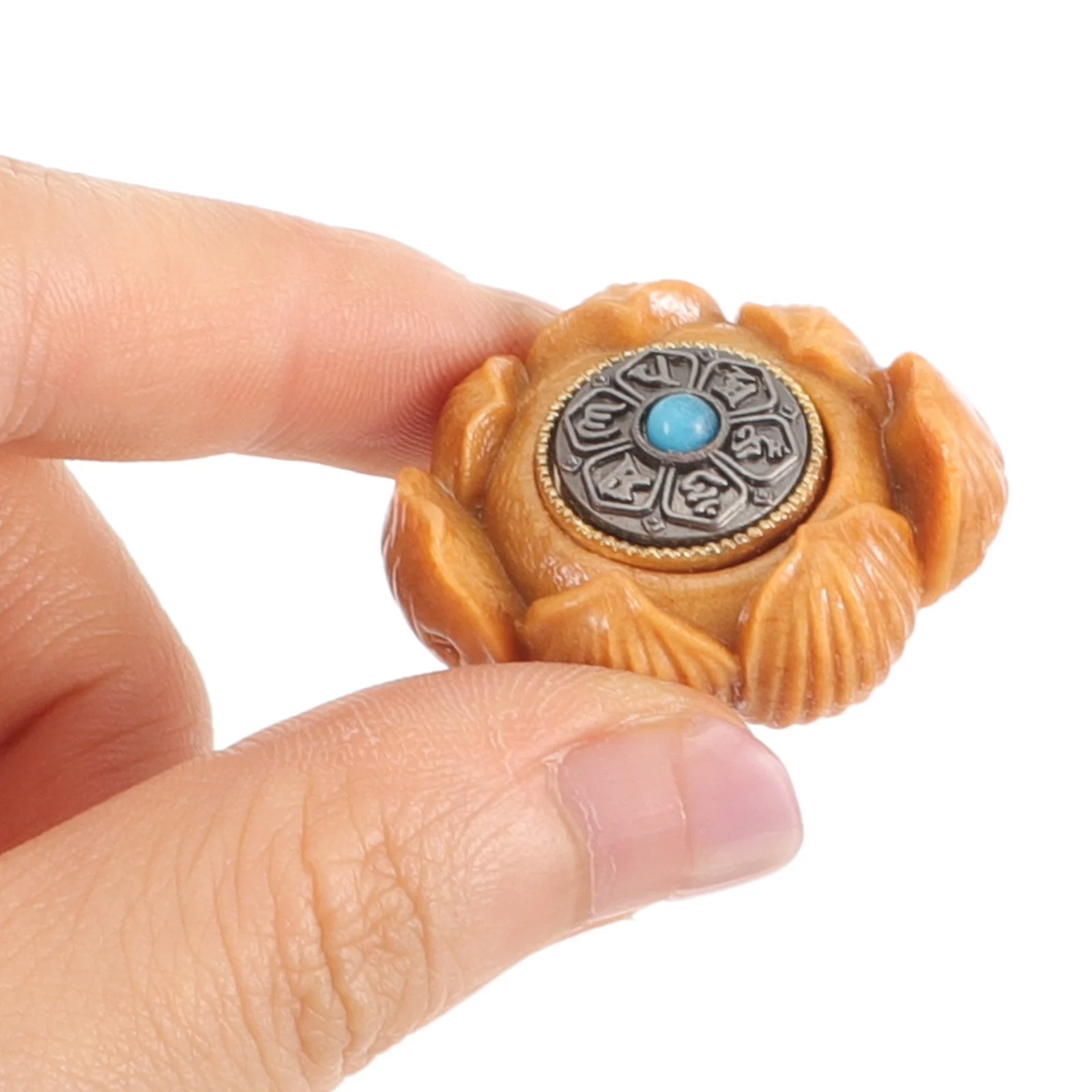 

1pcs Lotus Carving Handcrafted Desktop Decor For Home Office Wood Wood Craft Decor Sculpture Mini Small Lotus Ornament