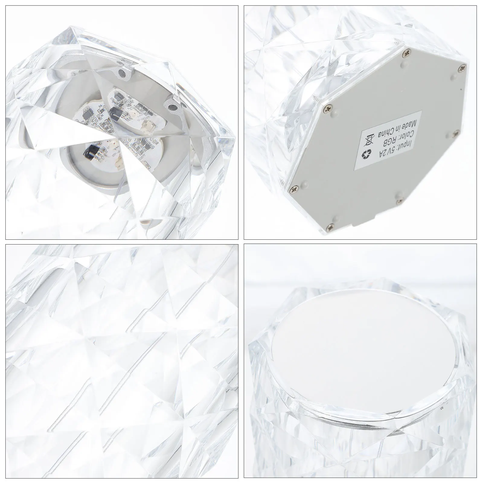 

Touch Table Lamp Durable Simple Decorative Crystal Desktop Light for Home Bedroom Dorm Room Reading Night Light