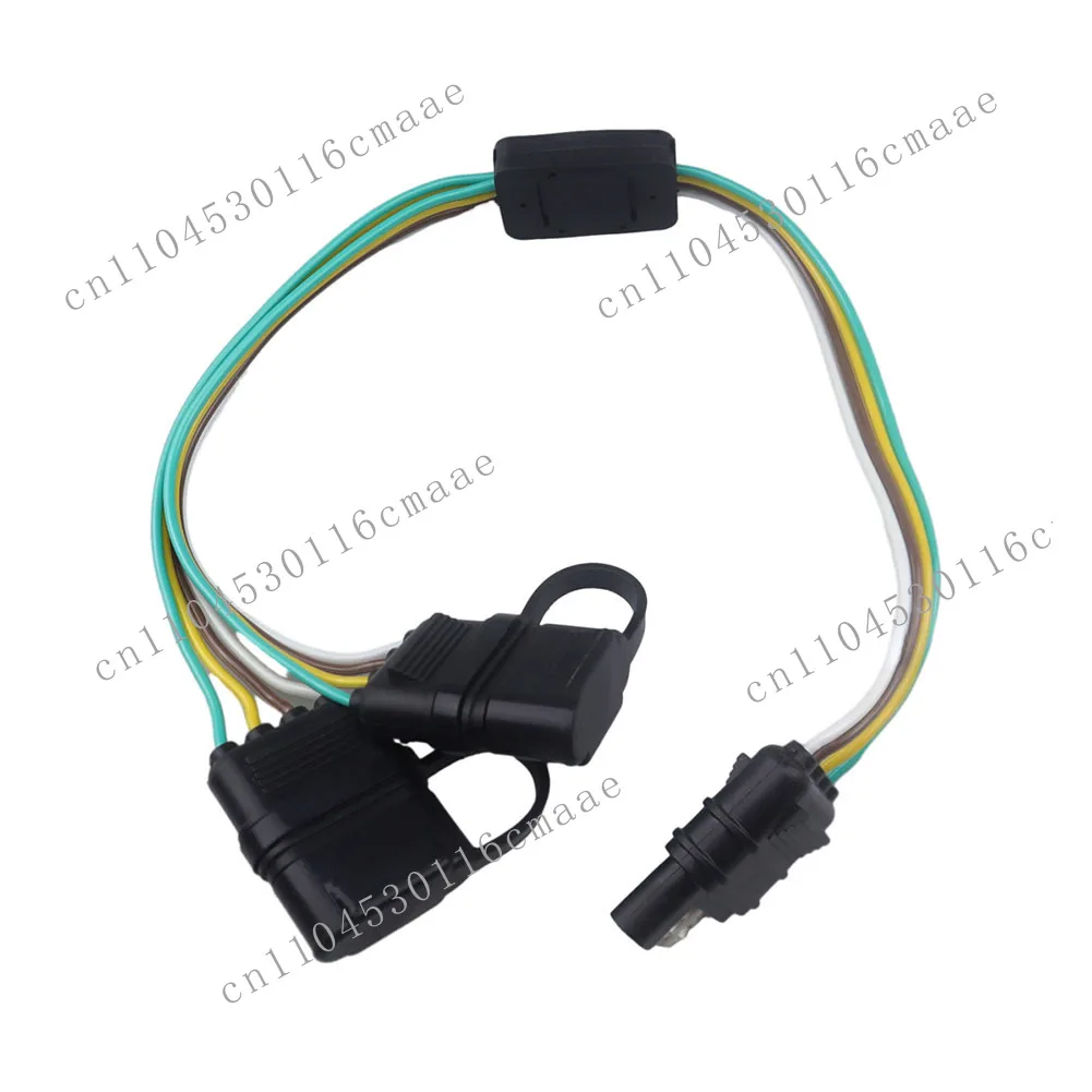 NEW 4 Pin Flat Wiring Harness Flat Trailer End Connector Plug Male End Replacement Connector for Rewiring Trailer Light RV Boat