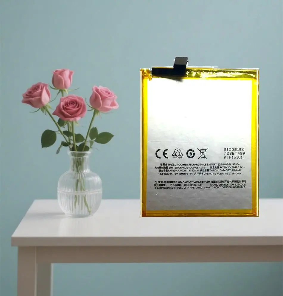 

Mobile Phone Battery For Meizu Meizy Pro 5 Good Low-Temperature Performance BT45A 3100Mah