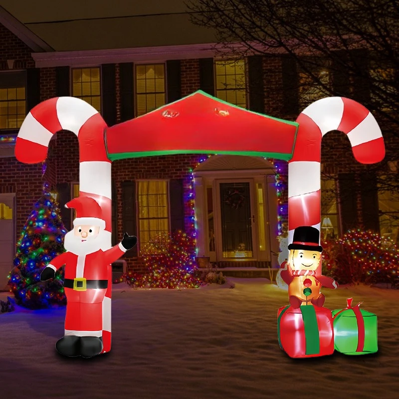 

Christmas Inflatable Air Model Santa Glow Gingerbread Man Gift Box Decorative