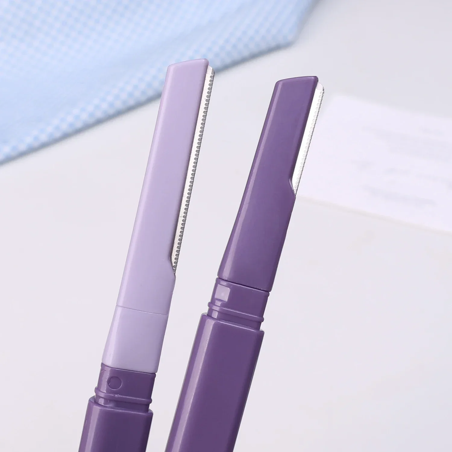 Double-ended Eyebrow Trimmer Blade Safe Eyebrow Knife Face Hair Removal Scraper Shaver Professional Brow Makeup Beauty Tools