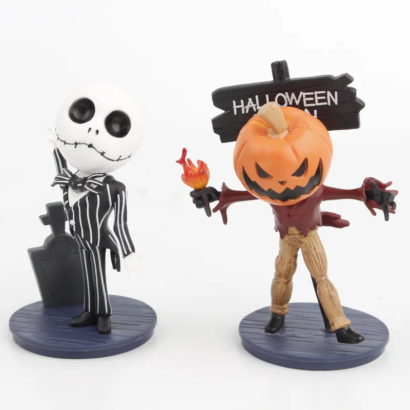 Nightmare Before Christmas Halloween Jack Skellington Pumpkin Undead Duck Mr. Boogie Action Figurine Anime Toys Figures Gift