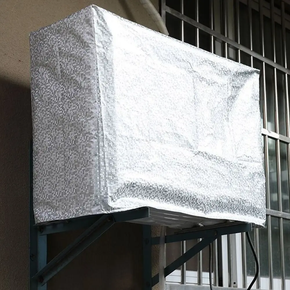 New Thickened Air Conditioner Cover Multisize Silver Waterproof Dust Cover Dustproof Air Conditioner Heat-insulating Outdoor