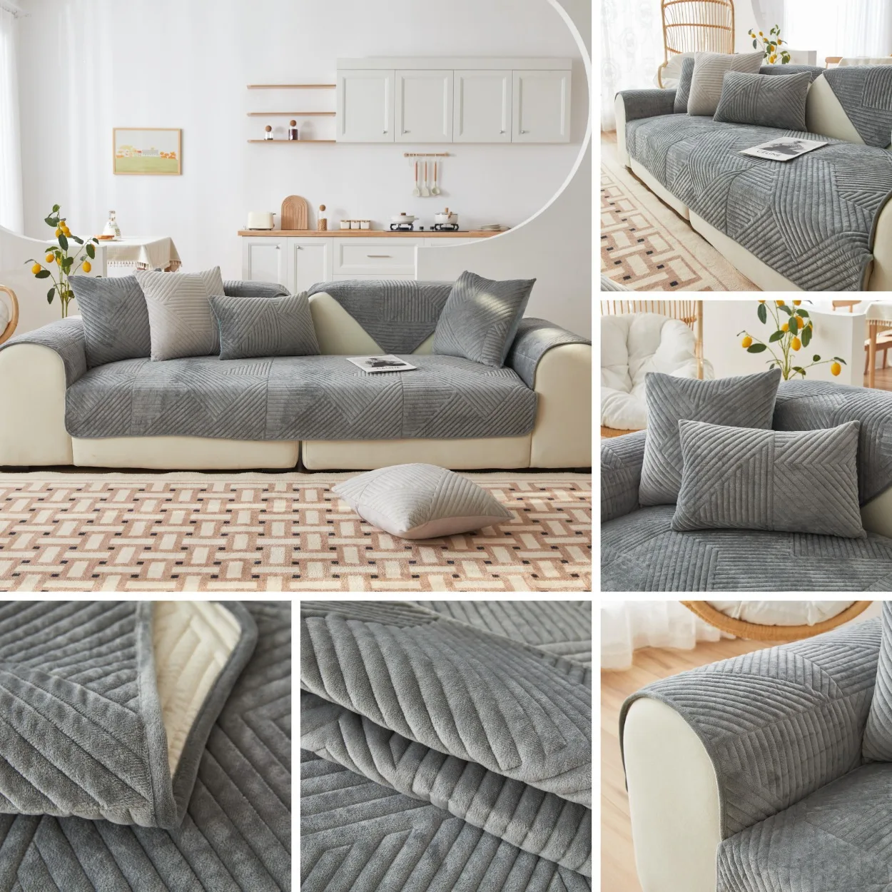 Kristall Samt Sofa Abdeckung Haustier Hund Kind Matte Sessel Möbel Schutz Rutschfeste Moderne Couch Abdeckungen Schonbezüge für Wohnzimmer – Detail 5