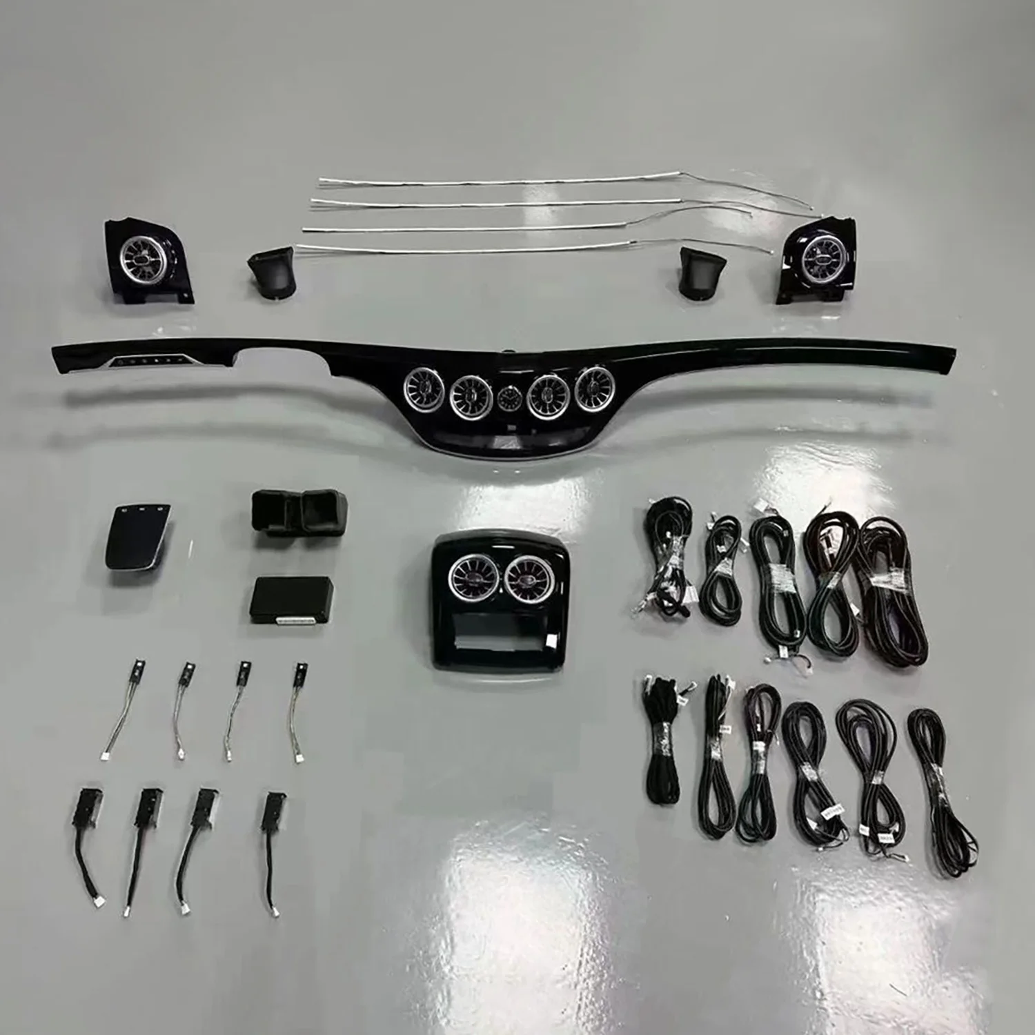 Center Console Trim Panel Turbine Vent With Ambient Light For Mercedes Benz S-class W221 Upgraded to W222 Interior Accessories