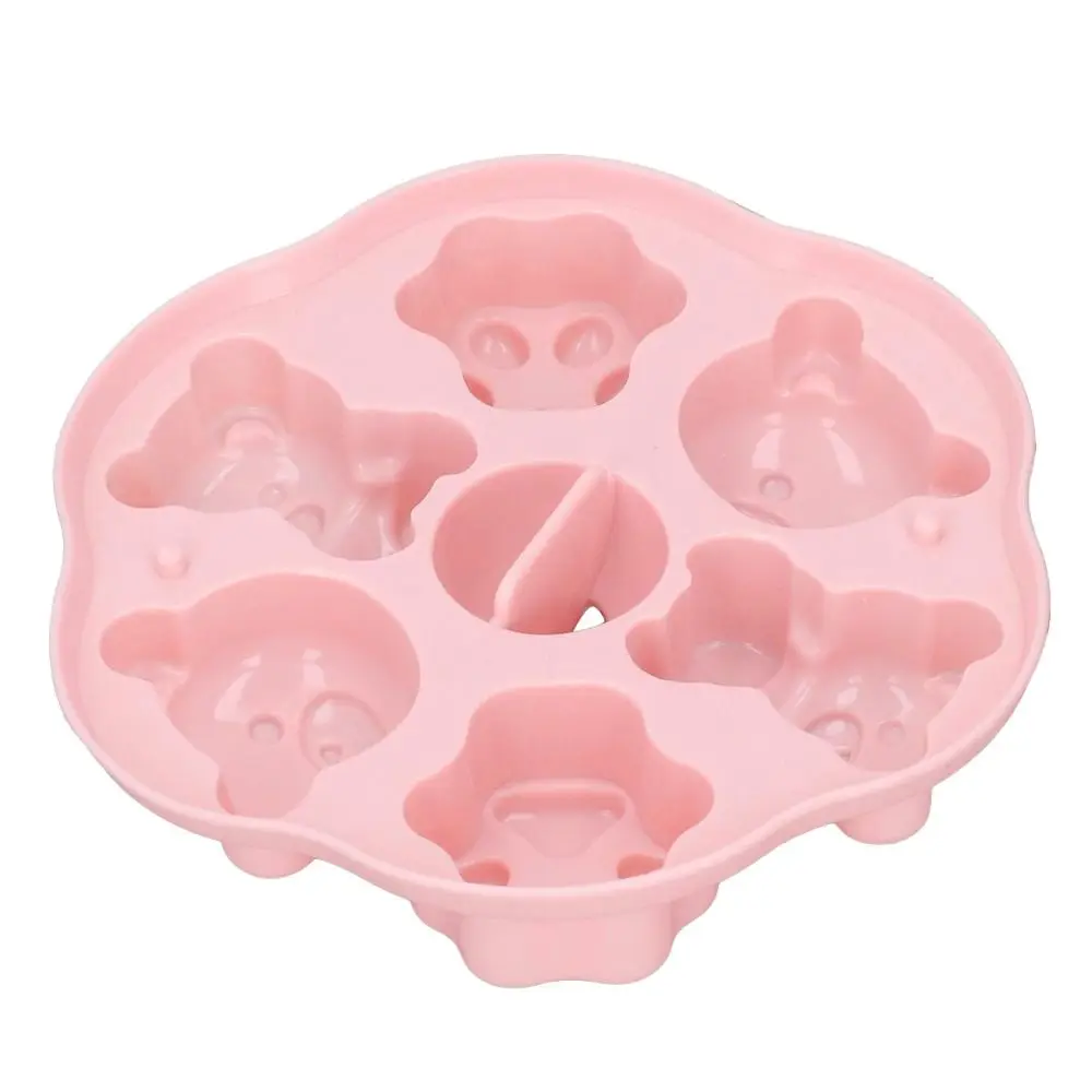 Cute Silicone Ice Cube Tray Bear Cat Shape With Lid Silicone Mold Non-Stick Surface Pudding Mold Kitchen view 2
