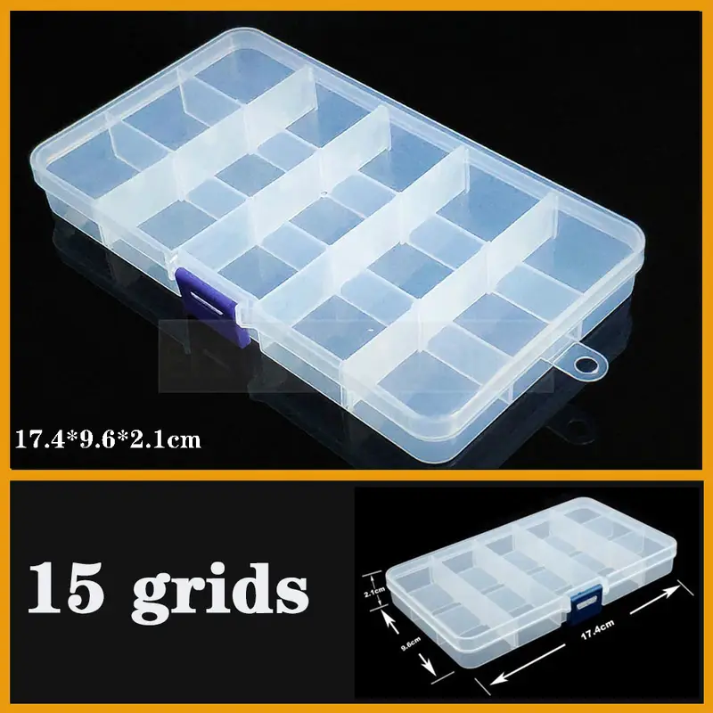 Transparent Plastic Box Screw Compartment Box Jewelry Earring Display Case Container Clear Terminal Organizer Tool Storage Boxes - Image 17