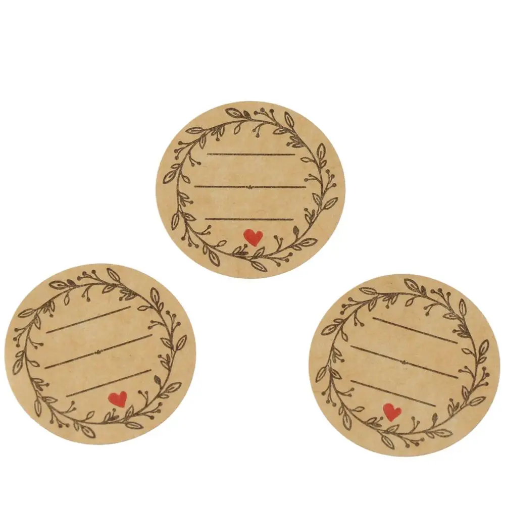 Stickers Roll 500 Pcs Jar Label Stickers Round Mason Jars Bottle Labels Removable Self-Adhesive Handmade