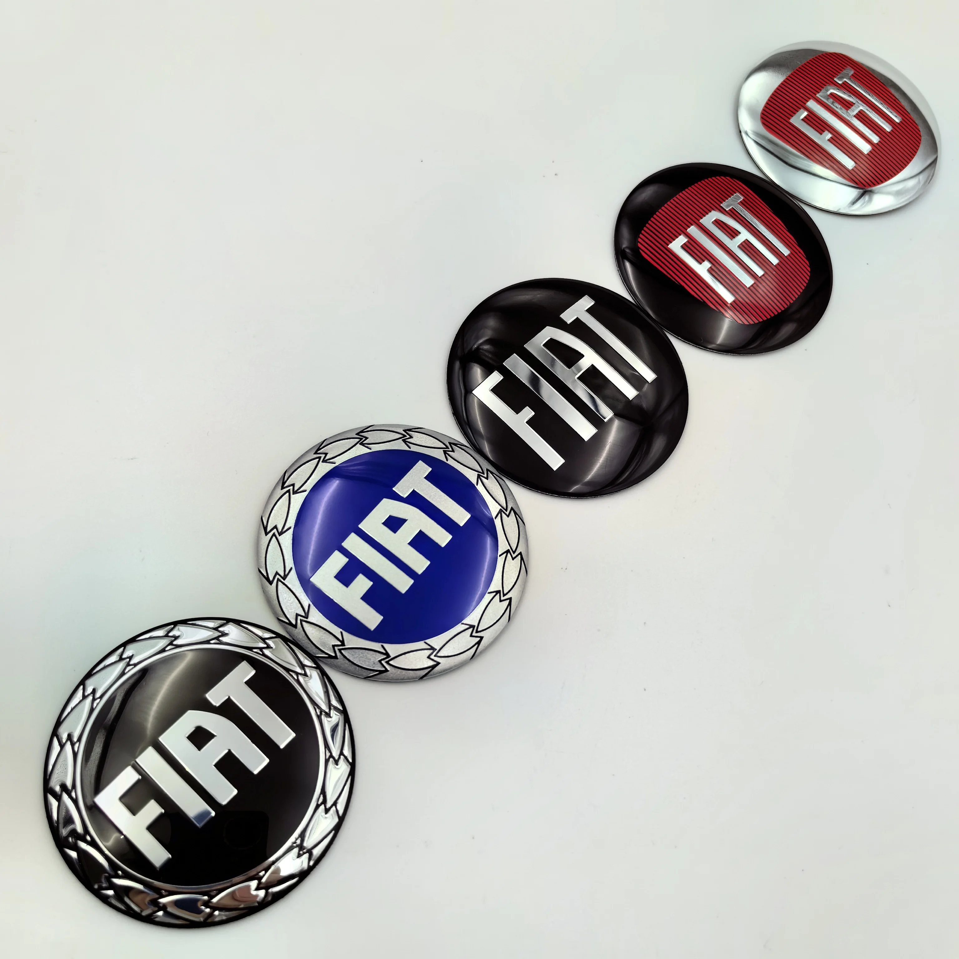 40pcs 56mm 60mm sticker Fiat Wheel Center Hub Caps Dustproof Covers  for 500 124 125 Punto Bravo Stilo Panda Abarth Rim Emblems
