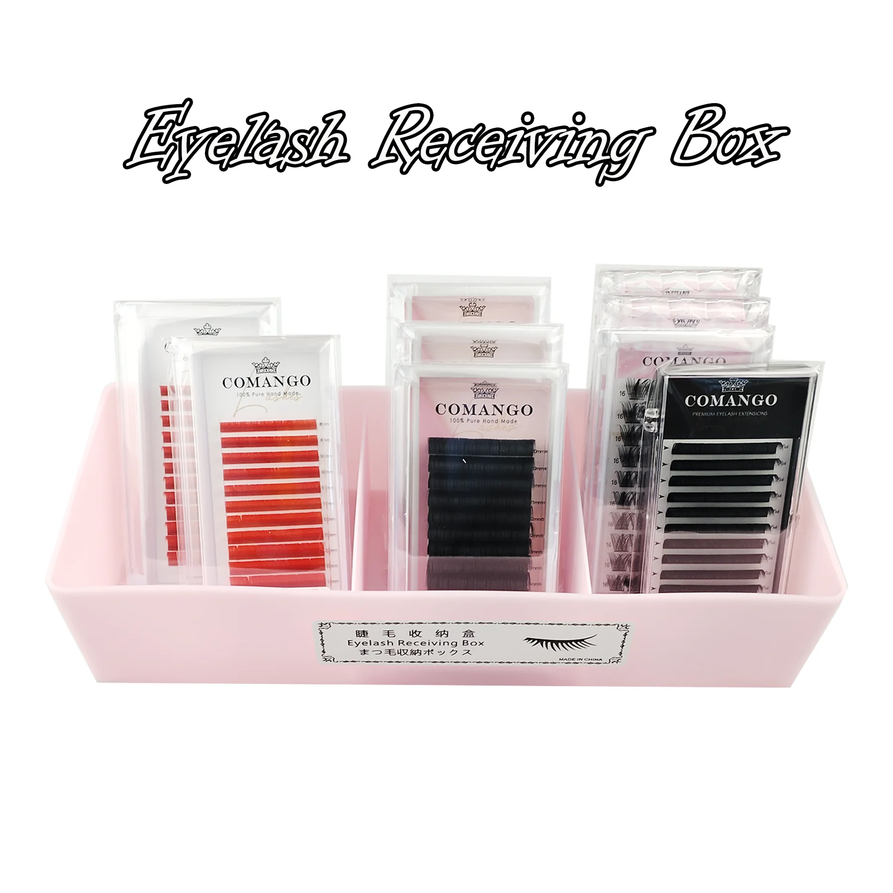 

CoMango Easy Fan Eyelash Receiving Boxes Individual Lash Case YY Lashes Package In Beayty Salon Makeup Plastic Boxes Wholesale