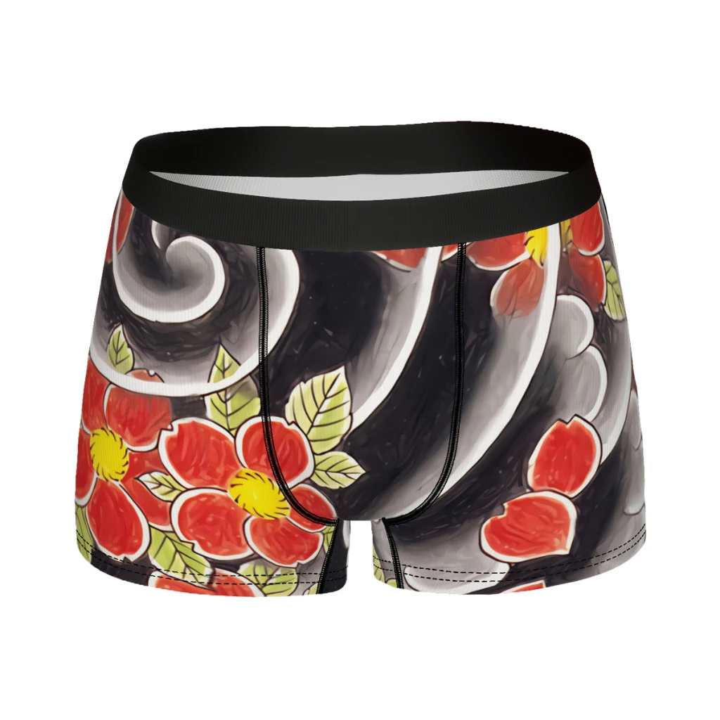 Goro Majima Hanya Tattoo Background Pattern Yakuza Underpants Breathbale Panties Men's Underwear Print Shorts Boxer Briefs