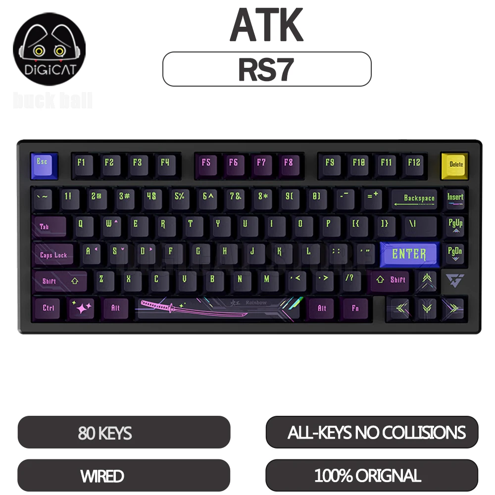 

ATK RS7 Magnetic Switch Mechanical Keyboards RGB Wired Keyboard Smart SPEED X Quick Trigger Keyboard For Pc Esports Games Gifts