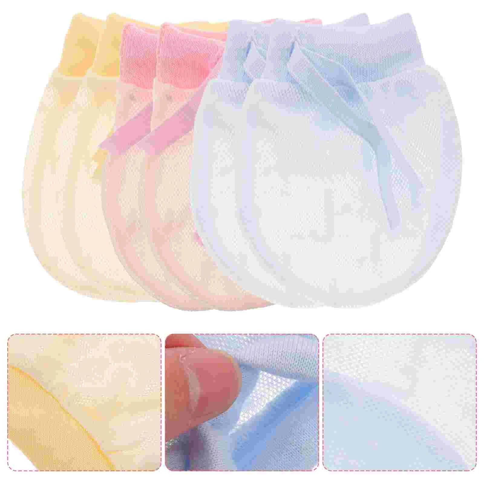 

3 Pairs Face Scratch Gloves Baby Supplies Stop Thumb Sucking Finger Guard Adjustable 0-3 Months Mittens 6-12 Cotton Infant