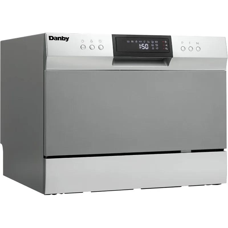 Danby DDW631SDB Countertop Dishwasher with 6 place Settings and Silverware Basket, LED Display, Energy Star