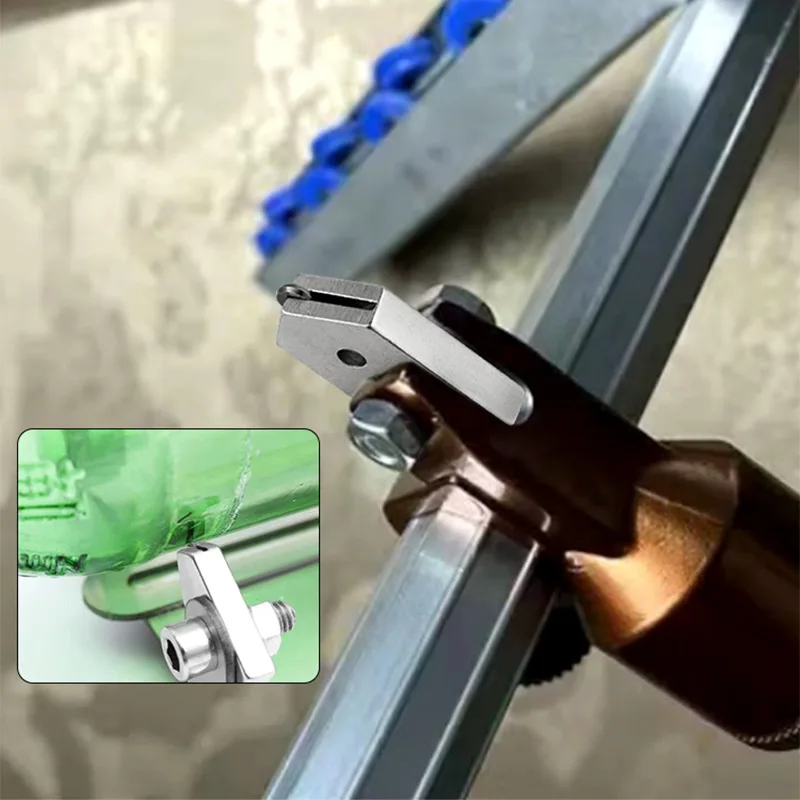 1 peça ferramenta de corte de vidro com cabeça de corte de furo único/buraco duplo