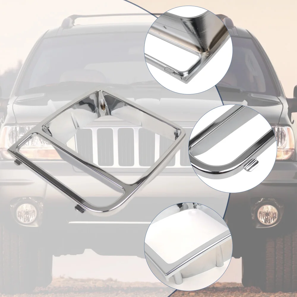 

CH2512165 55156031AB CH2513165 Car Left/ Right Headlight Exterior Frame Bezel Trim For Jeep Cherokee 1997-2001
