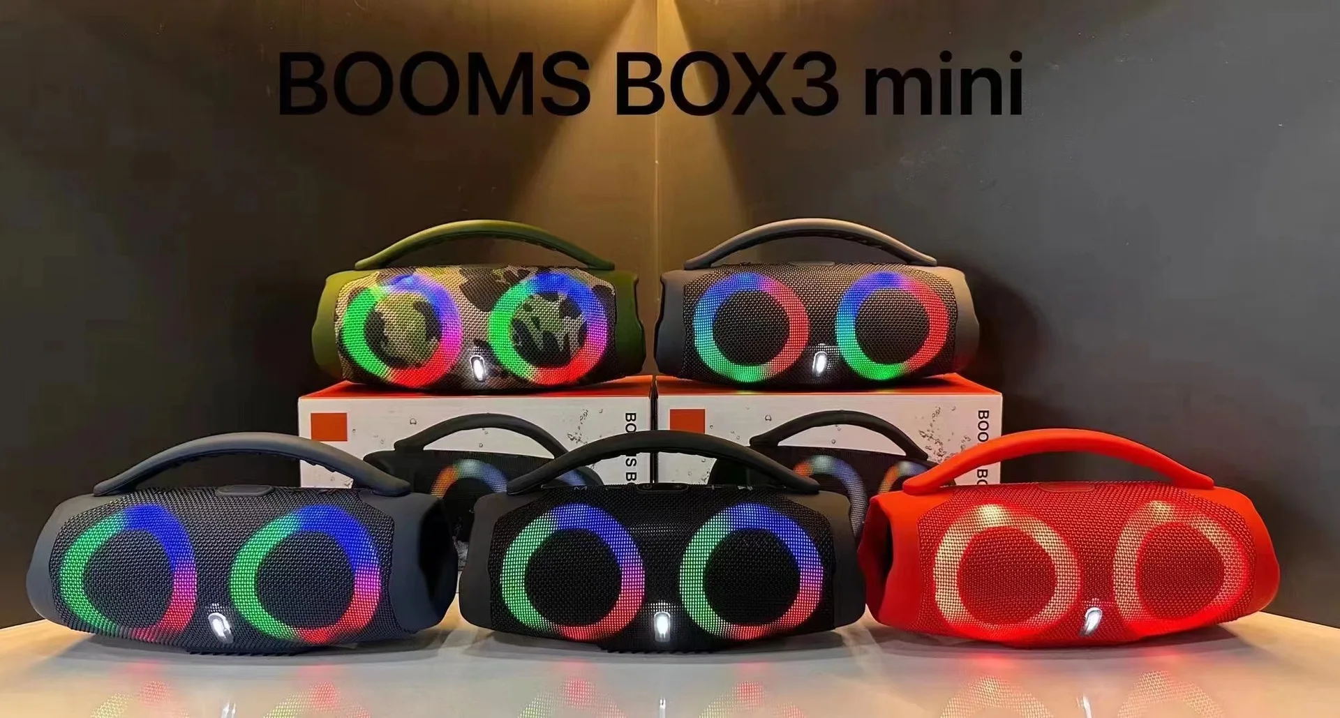 BOX3-MINI Wireless Bluetooth Speaker Great War God RGB Portable Outdoor Portable Subwoofer Audio