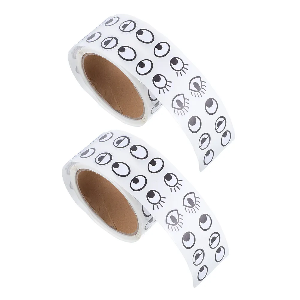 

2 Rolls Cartoon Eyes Stickers Creative Self Adhesive Googly Eyes DIY Craft Labels Fun Eyeball Stickers for