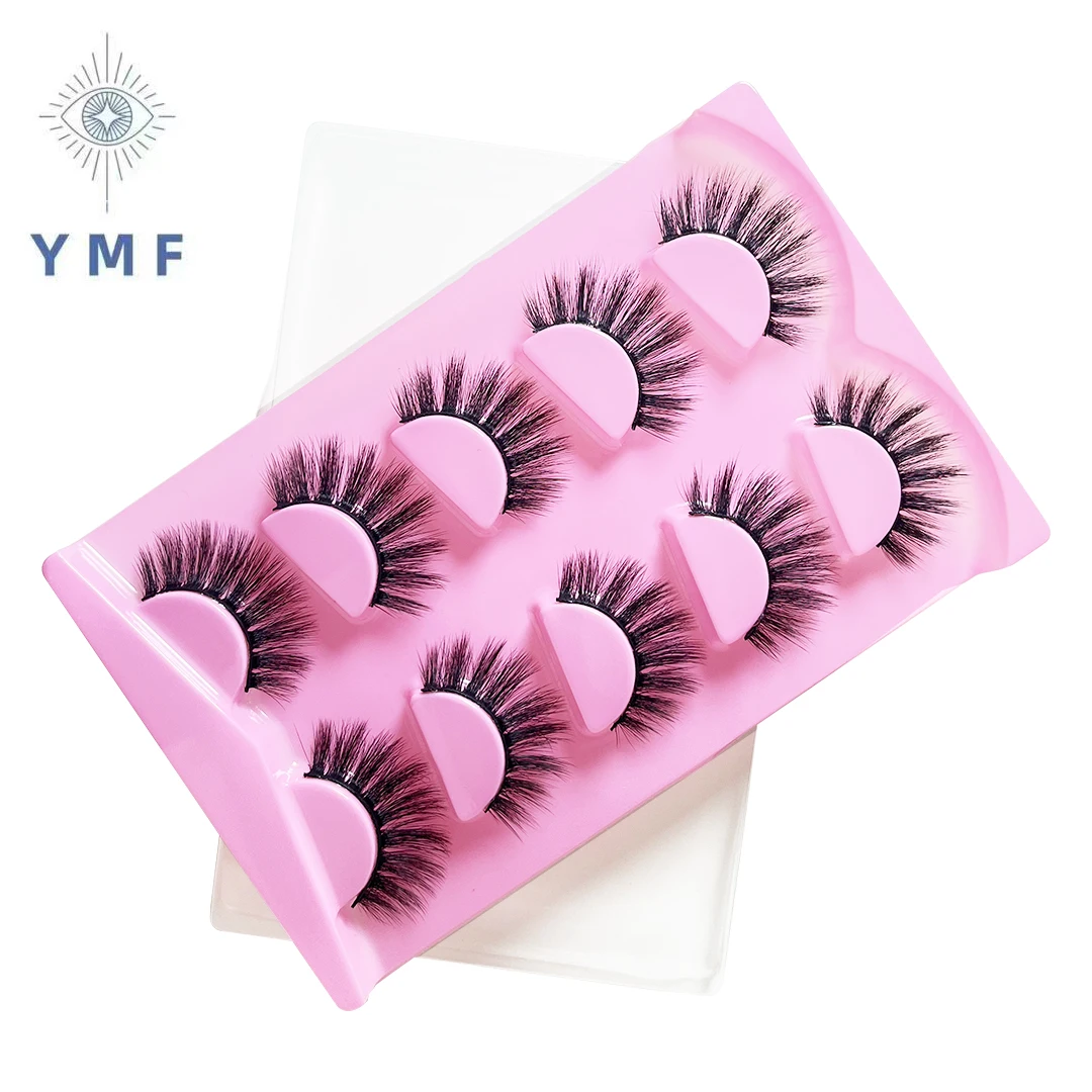 False Lashes 1Boxes 5 Pairs Natural 6D False Eyelashes Makeup Tool Fake Eye Lashes Faux Cils Make Up in Bulk