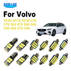 Car Footwell Plate Canbus For Volvo XC60 XC70 XC90 V50 V60 V70 V90 C30 C70 S60 S70 S80 S90 Bulbs LED Interior Map Dome Light Kit