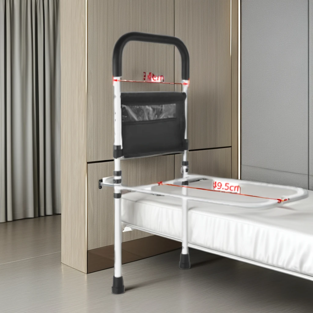 واقي يد معدني عالي الجودة على شكل حرف U للبالغين وكبار السن من المصنع مباشرة لسلامة السرير مع مقبض مساعد للاستخدام المنزلي #2