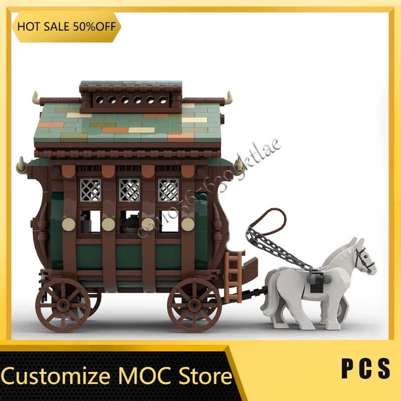 Nouveau 896 pièces vente chaude Moc médiéval luxe Wagon maison bloc de construction personnaliser bricolage éducation assemblage enfants jouets cadeaux Surprise